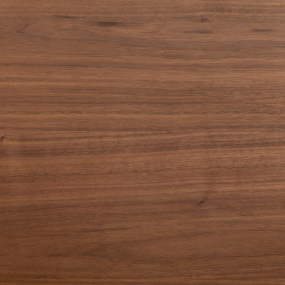 Expertly crafted in Germany, the Tischplatte - Furnier Walnuss features a smooth, medium-brown surface with subtle horizontal grain patterns and natural texture variations.