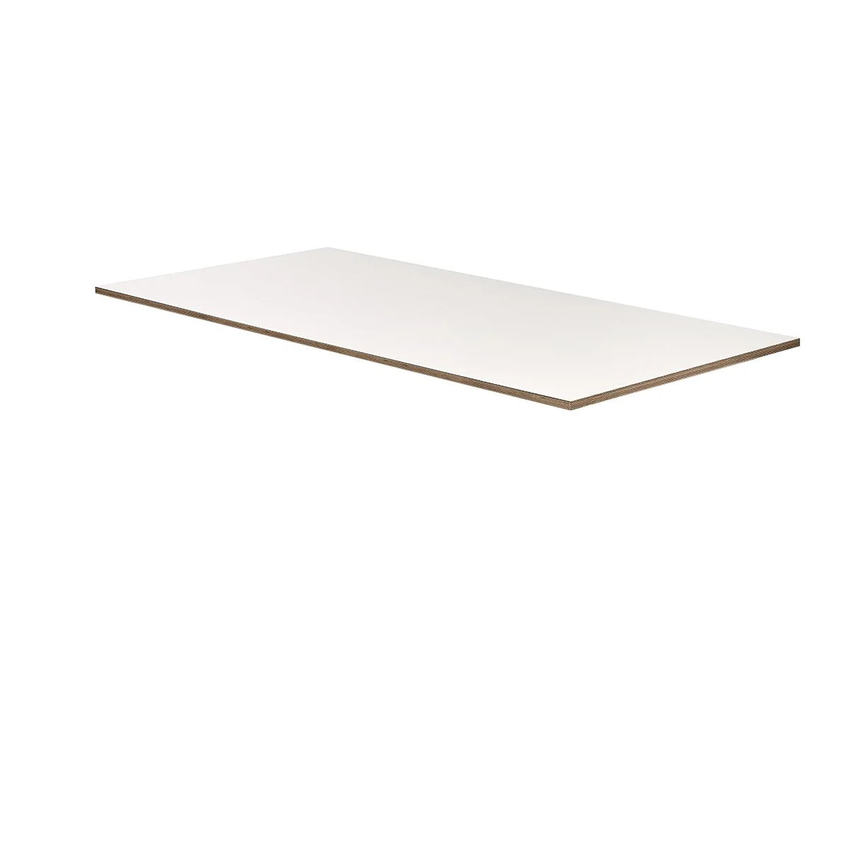 The Tischplatte - Multiplex Fenix Bianco is a rectangular, flat white tabletop with clean edges and a matte finish, presented against a plain white background.