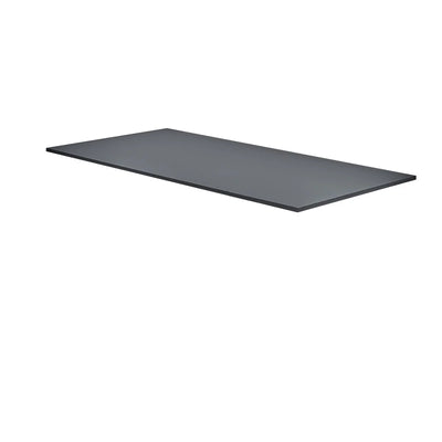 A flat, rectangular Tischplatte - Soft Graphite with a dark gray finish and Sense-Touch Oberfläche is displayed on a white background.